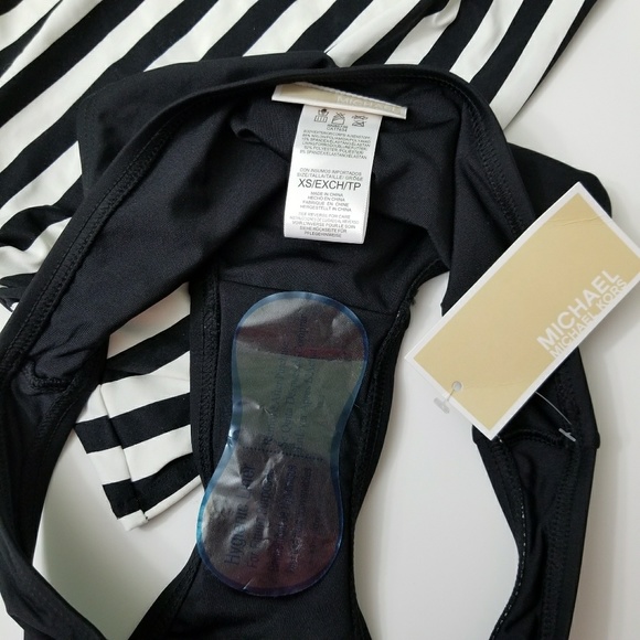 Michael Kors - Stable Stripe Logo 2 Piece Swimsuit - Picture 7 of 8